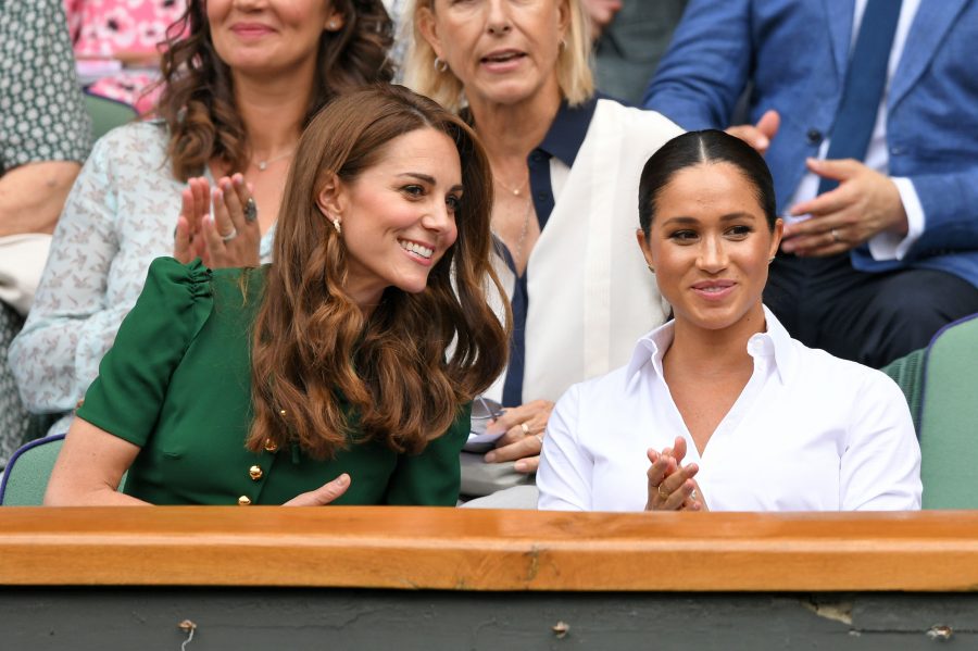 Duchess Meghan and Duchess Kate Look Friendly at Wimbledon Outing