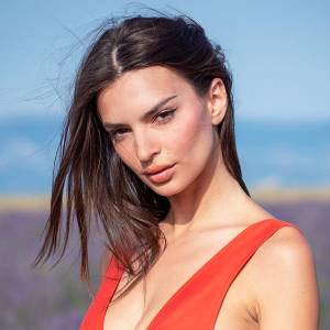 Emily Ratajkowski Rust Dress June 24, 2019