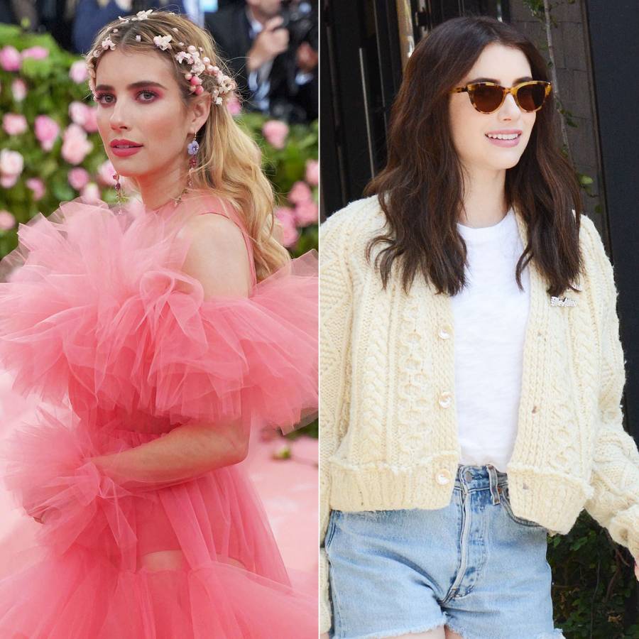 Emma Roberts Hair Change Blonde to Brunette