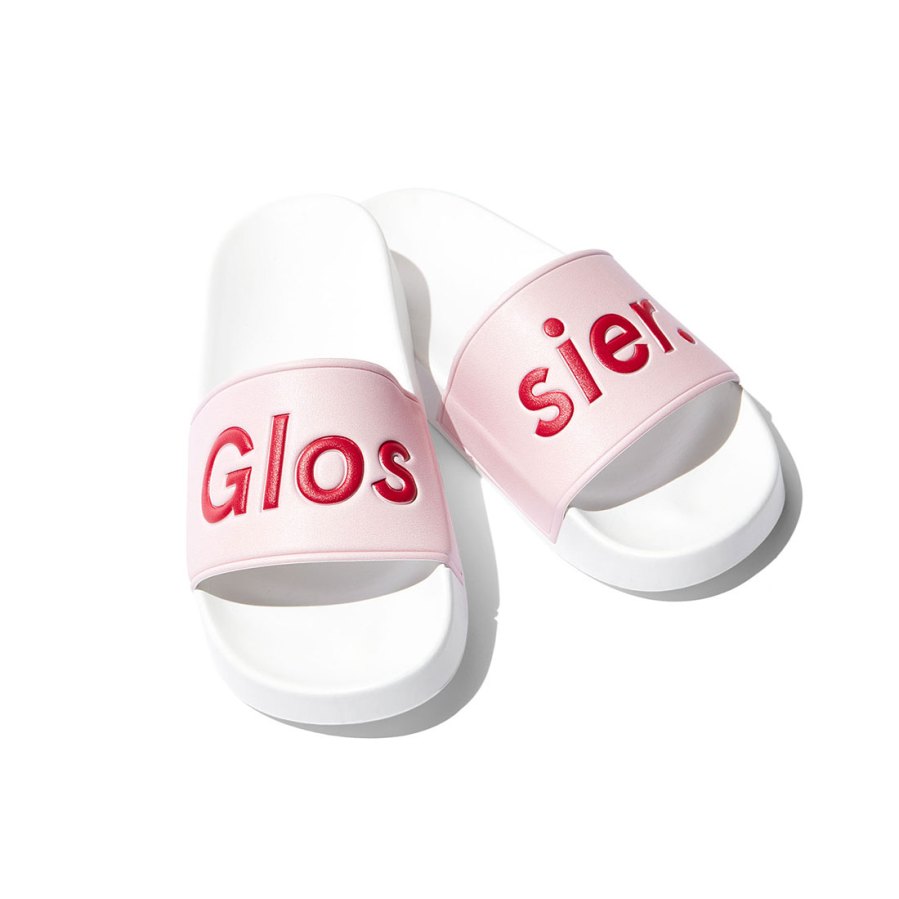 Glossier Wearable Merch Slide Sandals