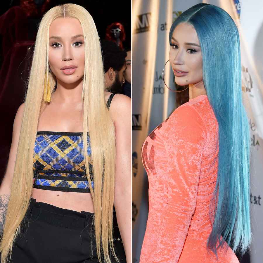Iggy Azalea Blonde to Blue Hair