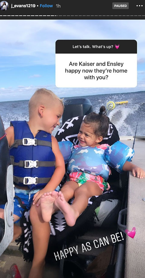 Jenelle Evans Instagram Post About Happy Kaiser and Ensley