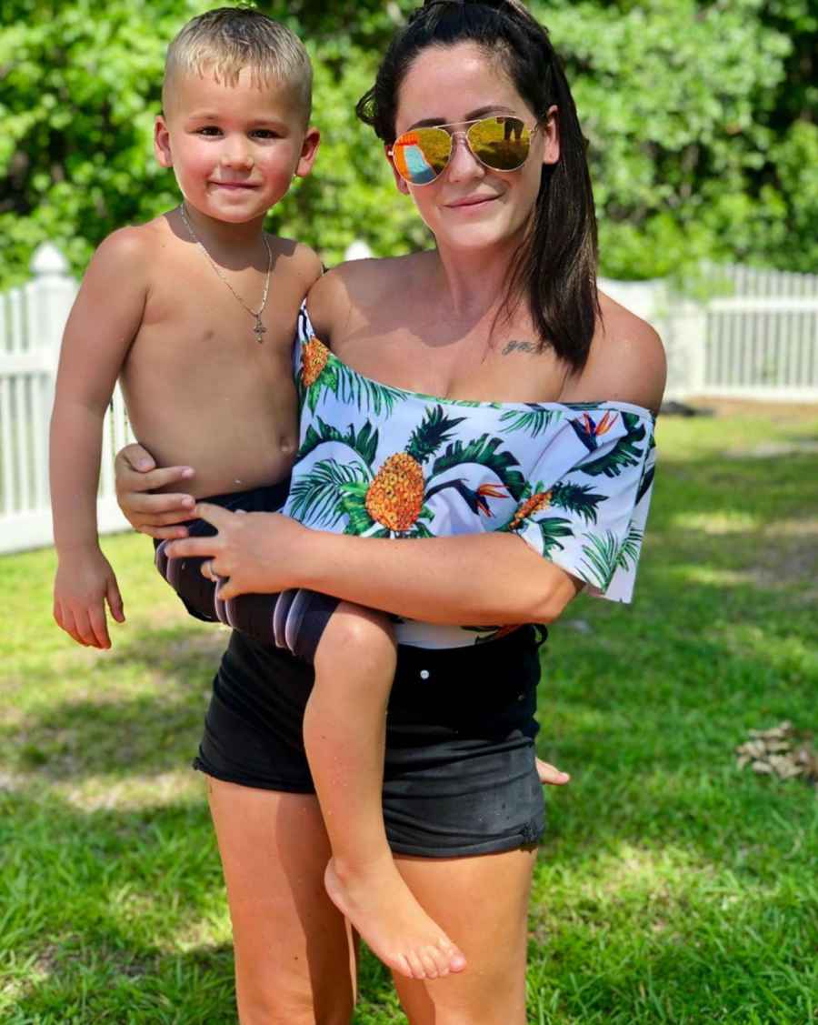 Jenelle Evans and Kaiser Party, Summer, Sunglasses, Shorts Jenelle Evans Regains Custody of Kids