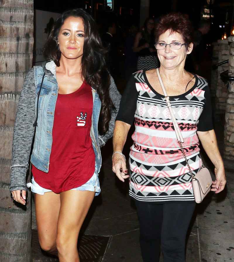 Jenelle Evans and Barbara Evans in Los Angeles in 2015 Jenelle Evans and David Eason Call 911 After Hearing Daughter Ensley Screaming
