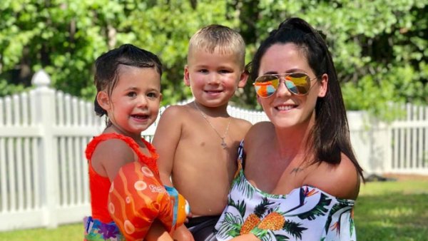 Jenelle Evans and Kaiser Ensley in Yard Swimsuits Sunglasses