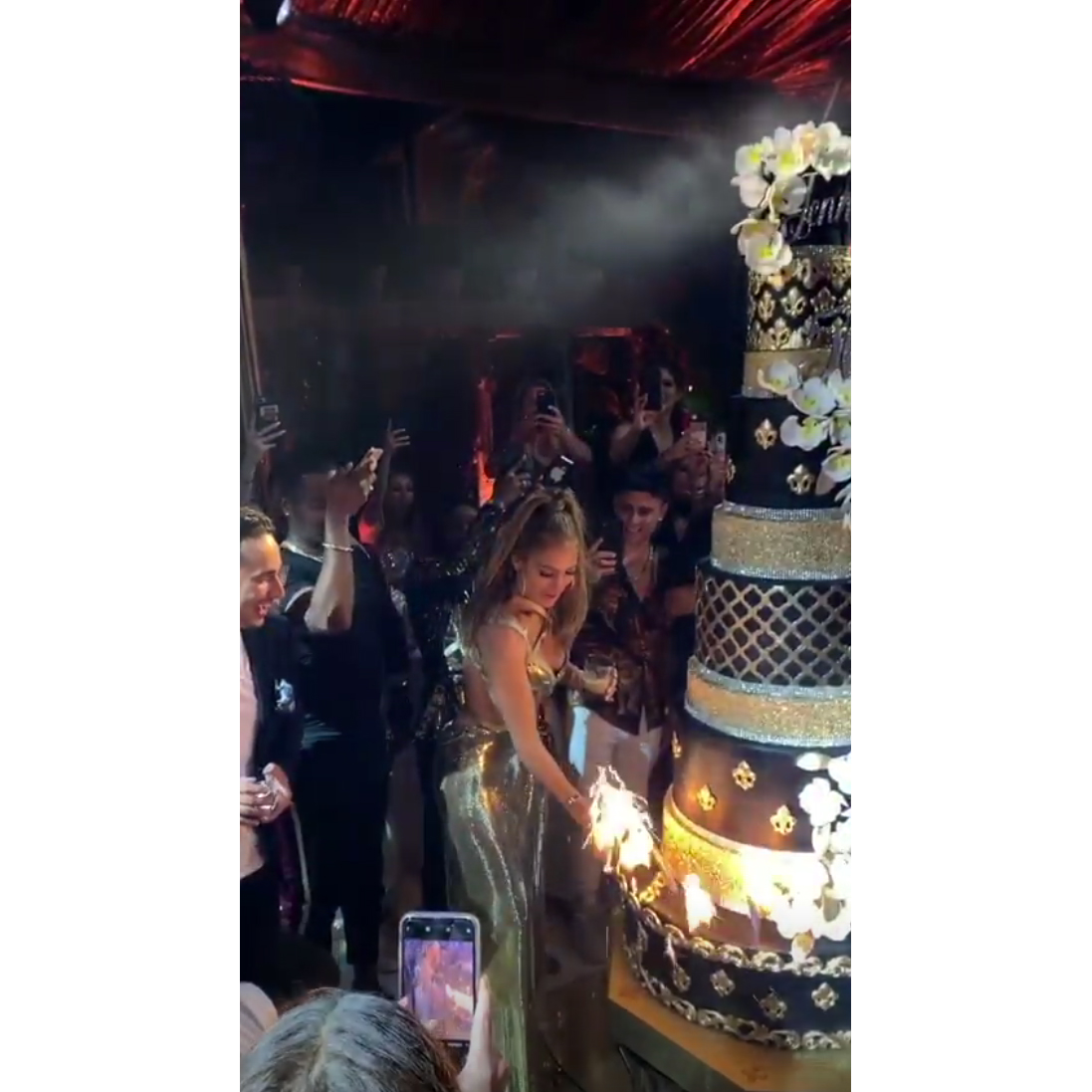 Inside Jennifer Lopez's Gold-Themed 50th Birthday Party
