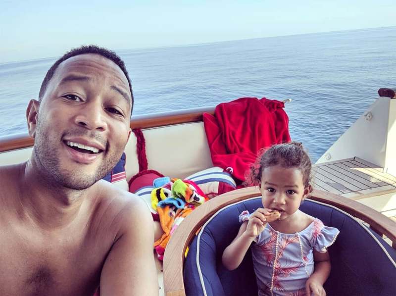 John Legend and Luna on a Boat Living Her Best Life