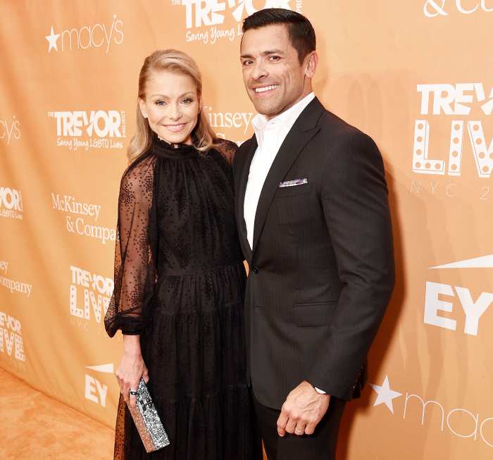 Kelly Ripa and Mark Consuelos attend TrevorLIVE NY Kelly Ripa Claps Back at Troll Who Claims Husband Mark Consuelos Works Out Too Much