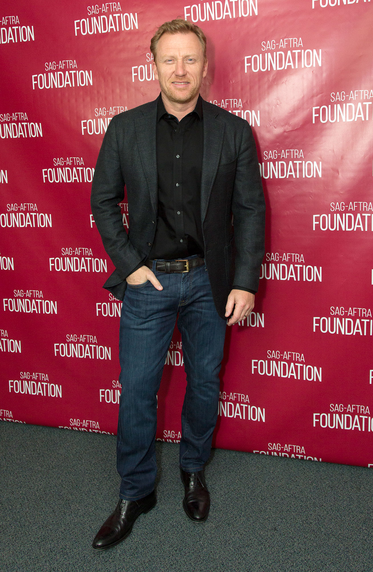 Kevin McKidd Wearing Blue Jeans and Boots and Wife Arielle Goldrath Give Birth