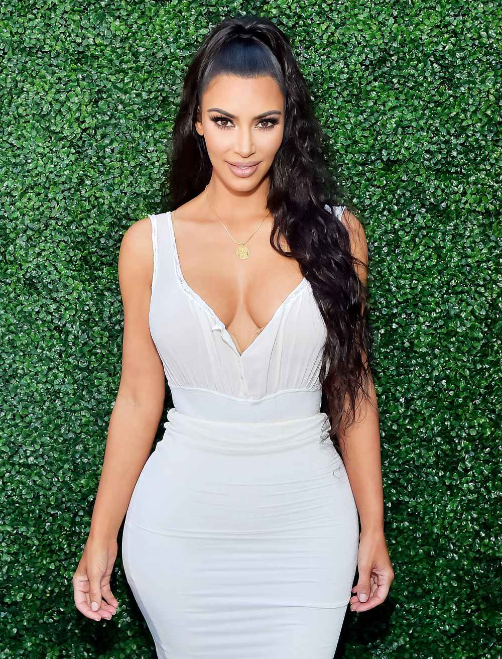 Kim Kardashian White Dress June 30, 2018
