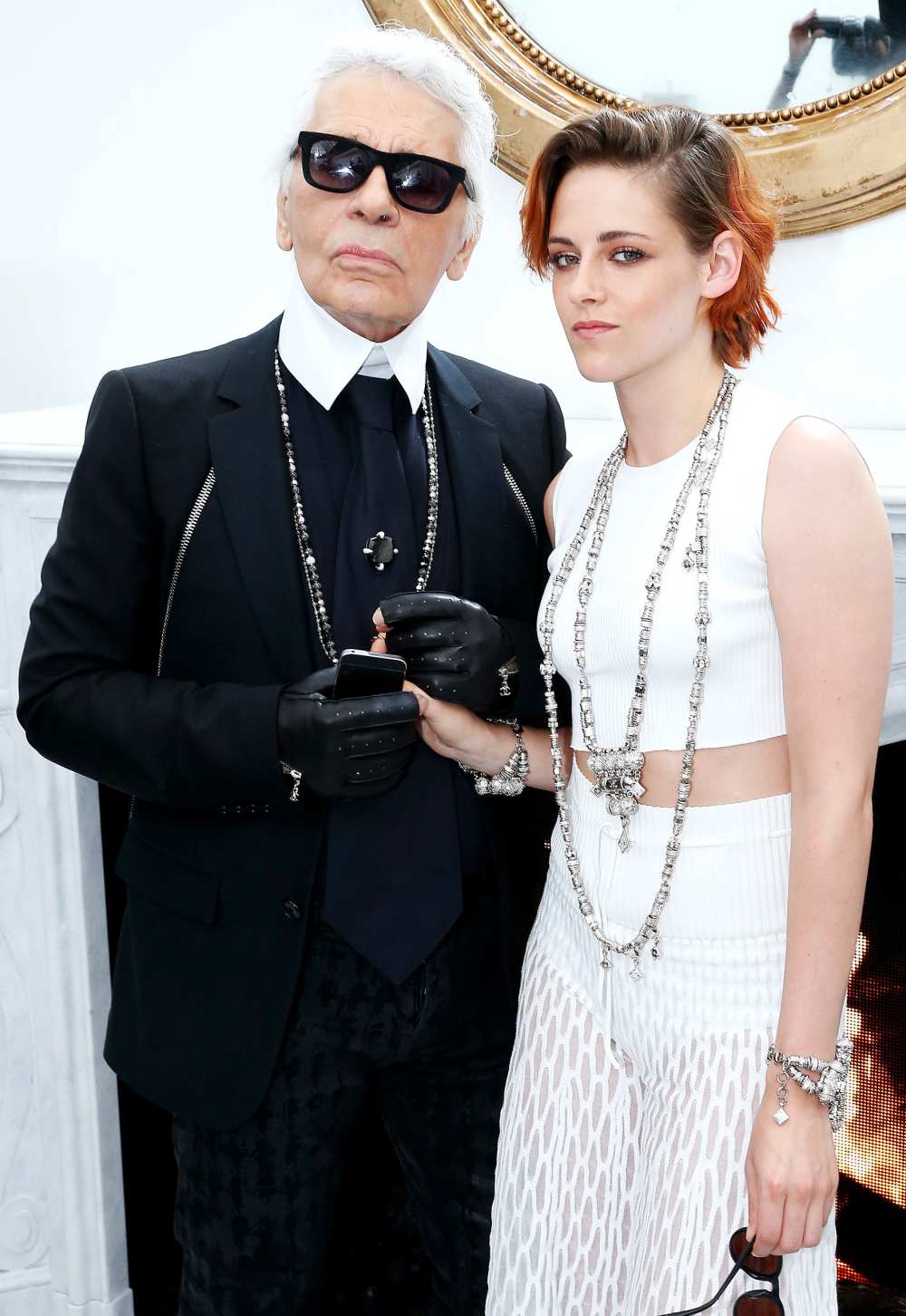Kristen Stewart and Karl Lagerfeld