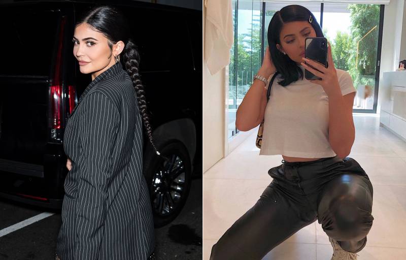 Kylie Jenner Hair Change Extensions to Lob