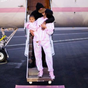 Kylie Jenner Kisses Travis Scott on Steps of Private Plane as She Embarks on Girls’ Trip With Stormi
