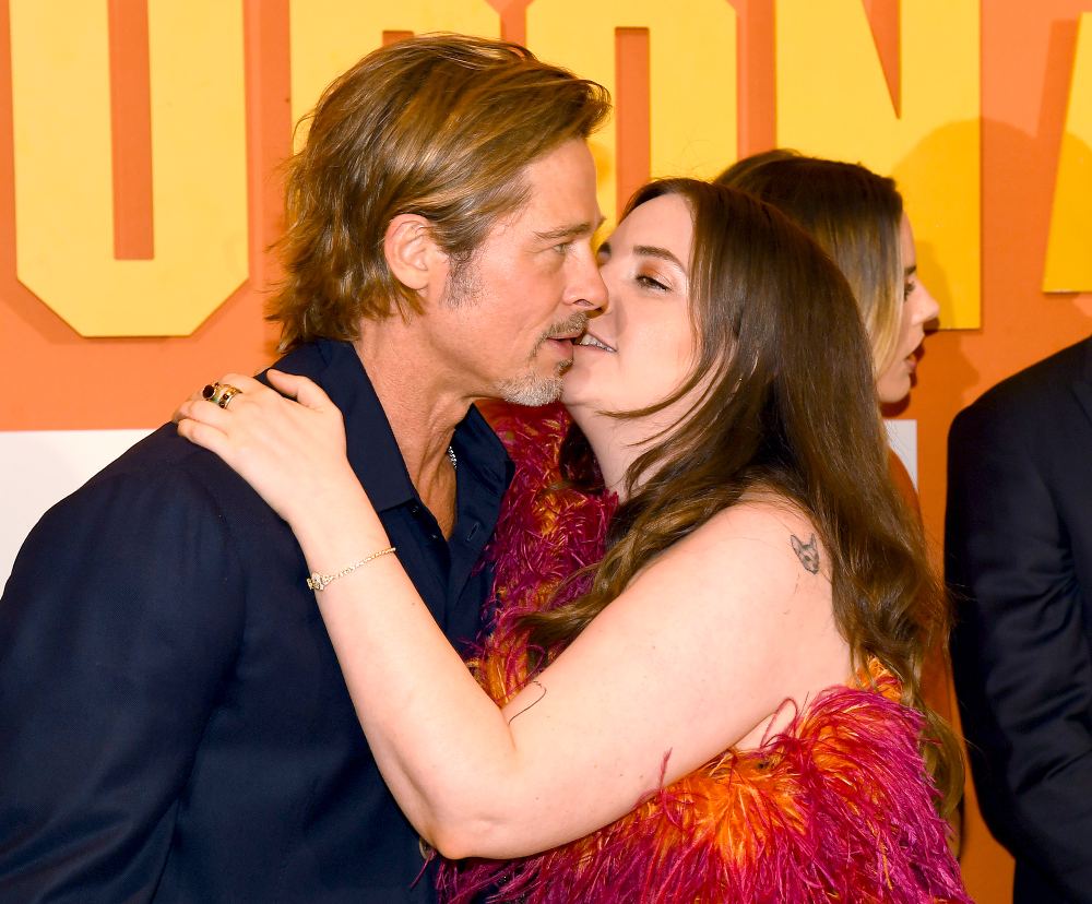 Lena-Dunham-Awkwardly-Kisses-Brad-Pitt-on-the-Mouth