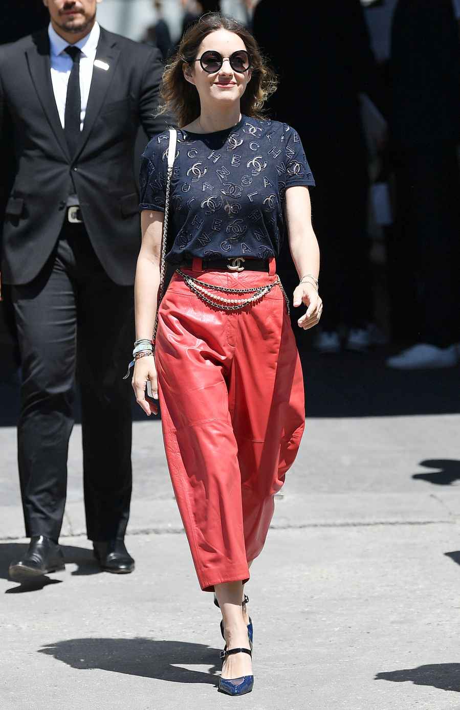 Marion Cotillard Red Pants Paris Haute Couture Fashion Week