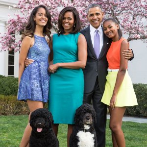 Michelle Obama Sasha Malia First Kiss White House