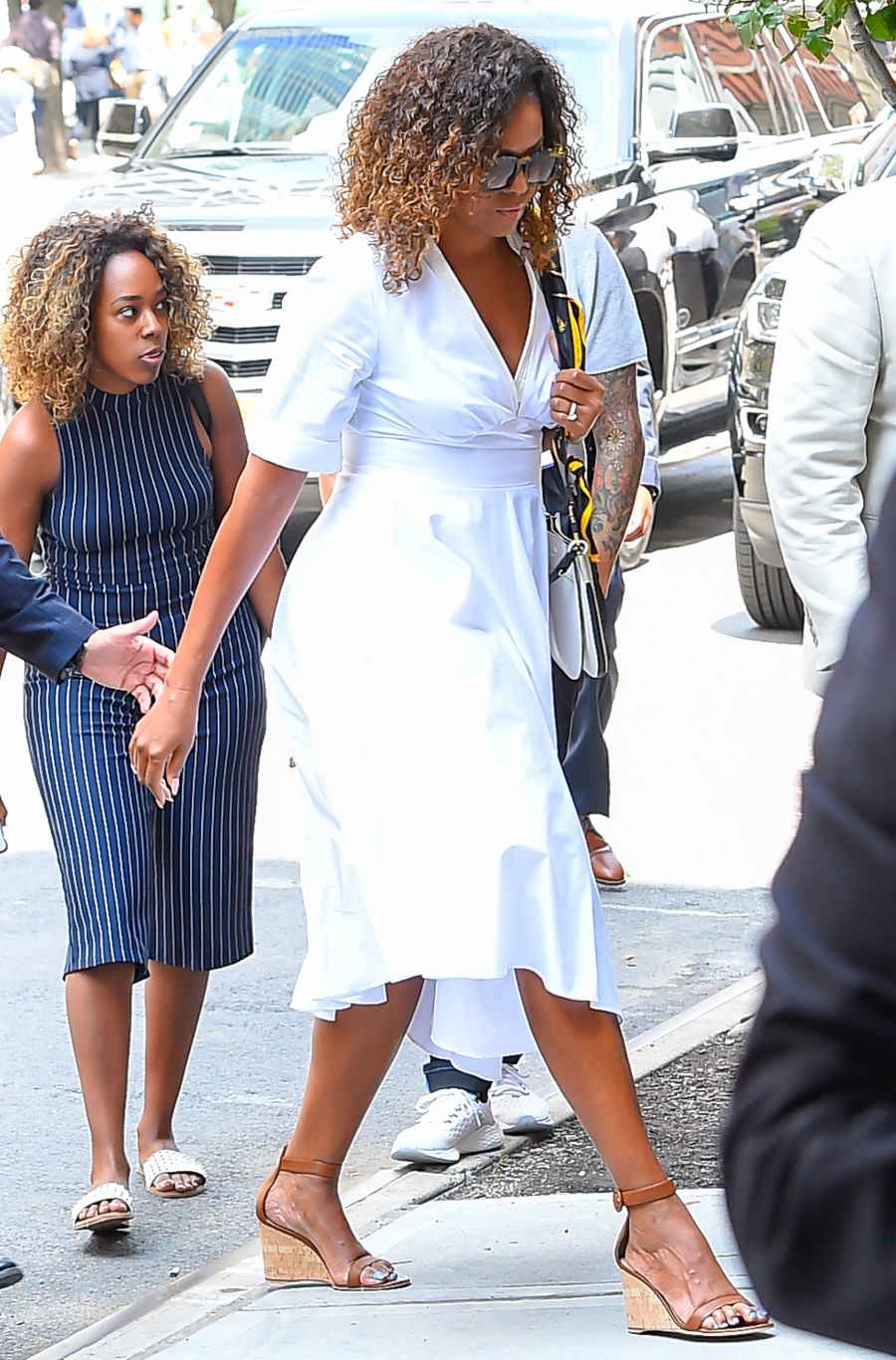 Michelle Obama White Dress July 25, 2019