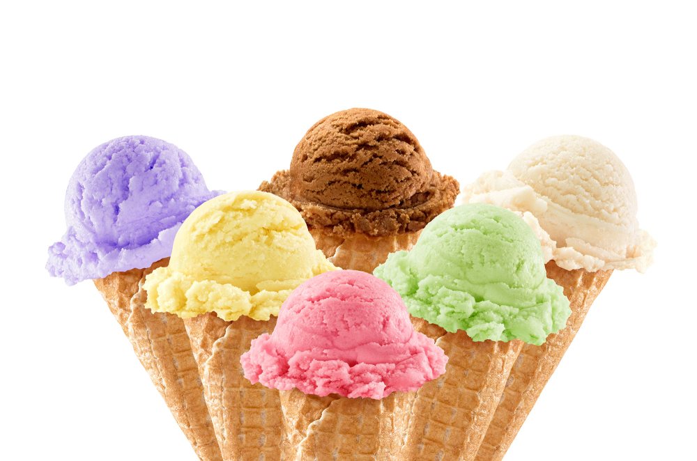 Six Different Ice Cream Scoops National Ice Cream Day