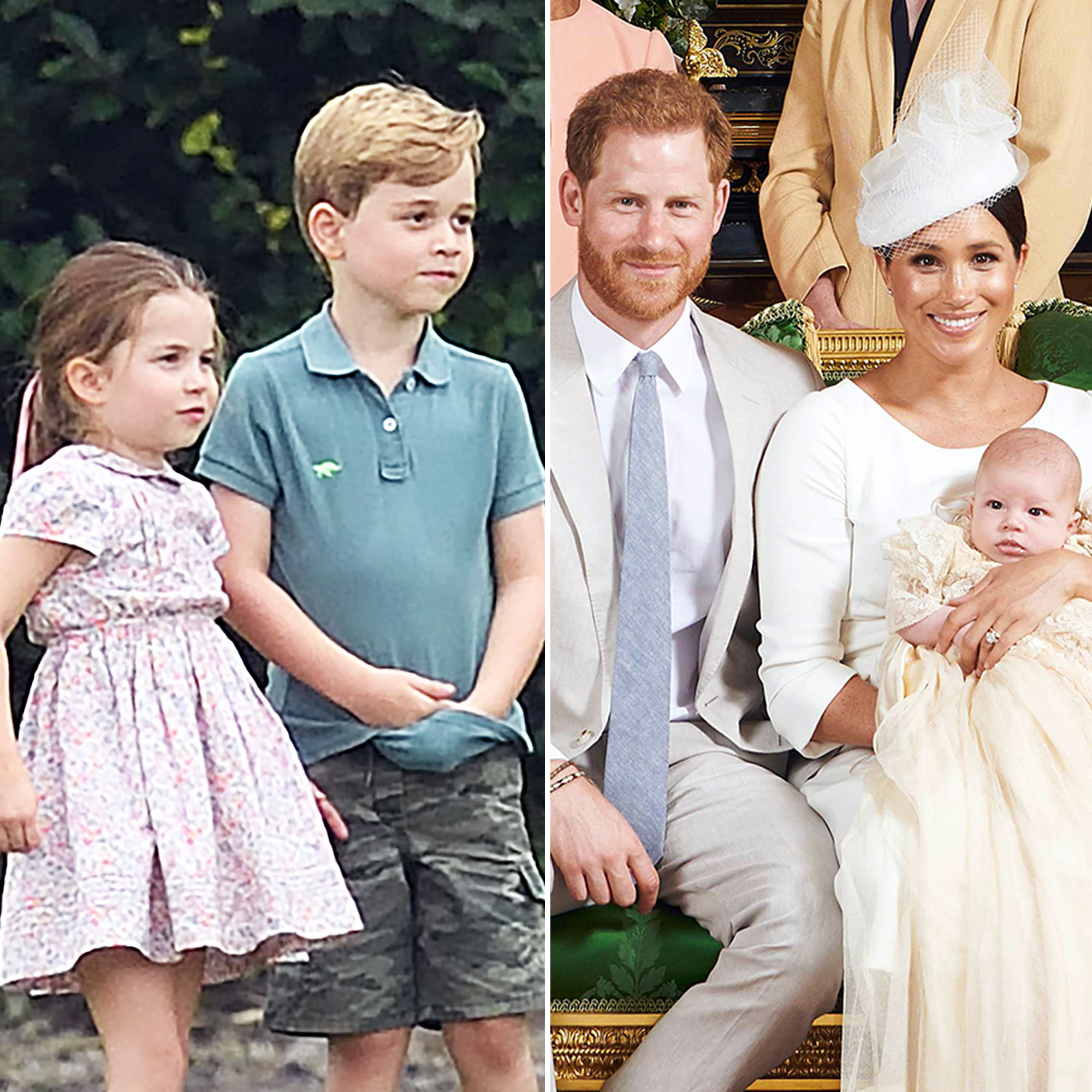 Prince George Princes Charlotte Dote On Baby Archie