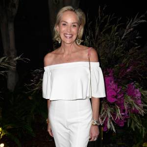 Sharon Stone White Outfit
