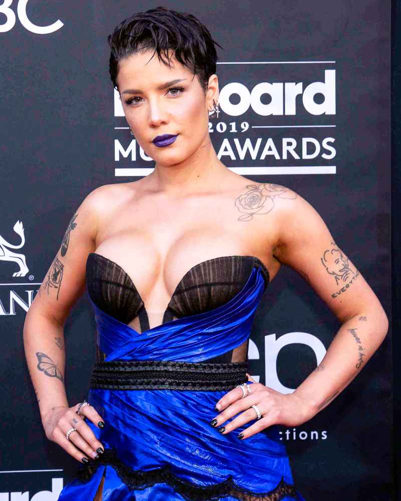Halsey attends the 2019 Billboard Music Award Taylor Swift vs Scooter Braun
