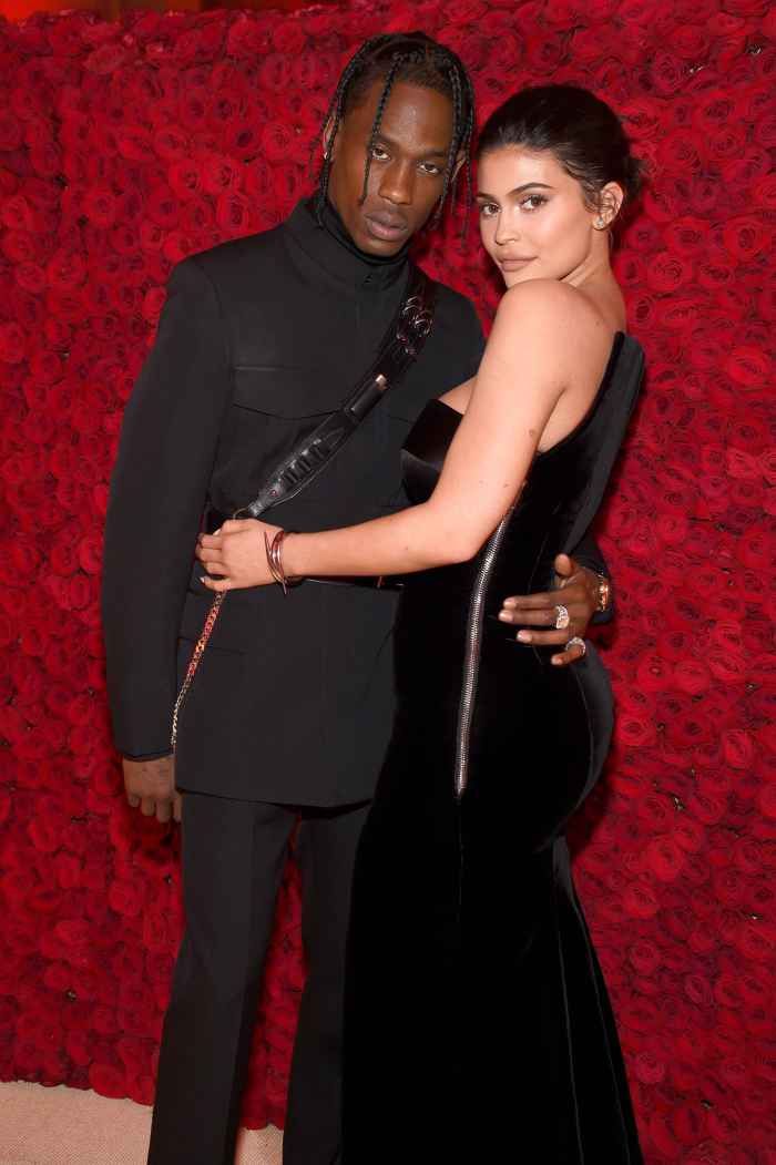Travis Scott and Kylie Jenner Red Rose Wall
