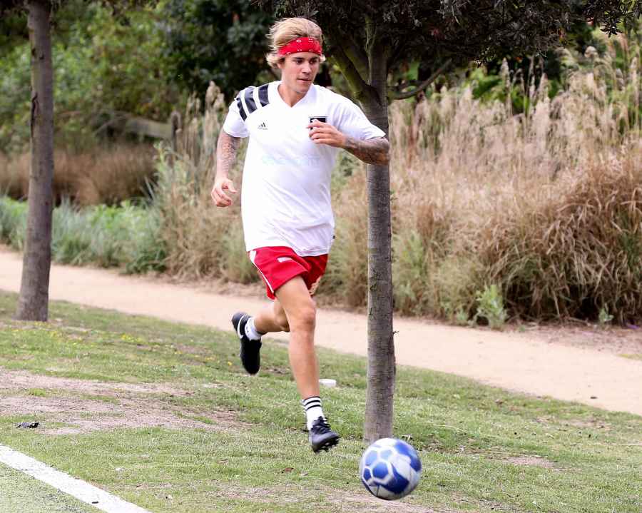 celebrities playing soccer