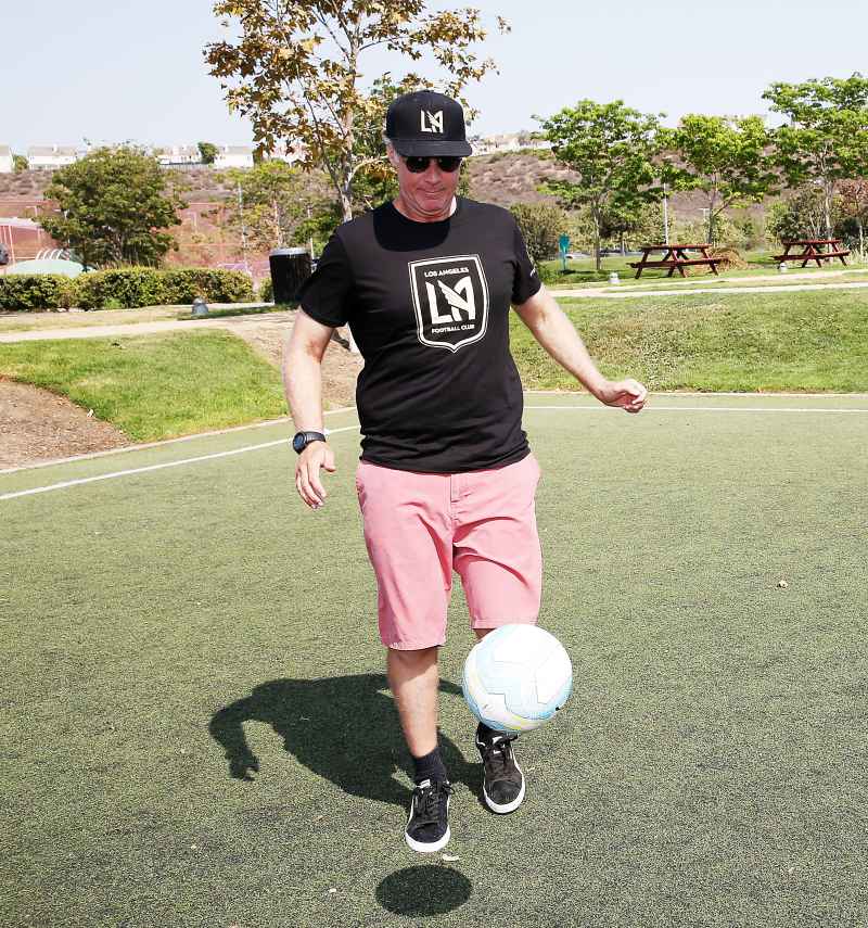 celebrities playing soccer