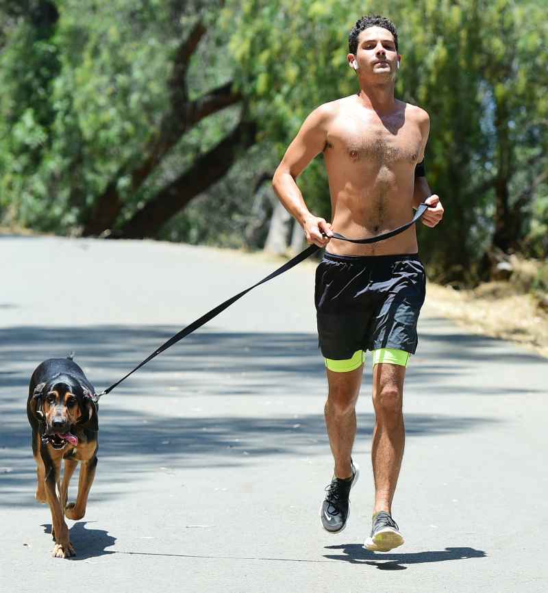 Wells Adams Jogging Shirtless With Dog Monday Motivation
