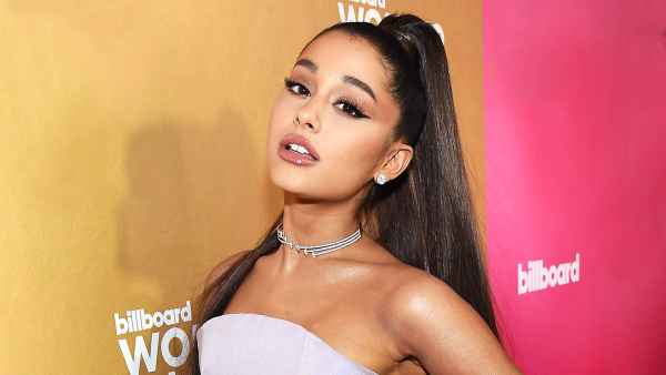 Ariana Grande Purple Dress December 6, 2018