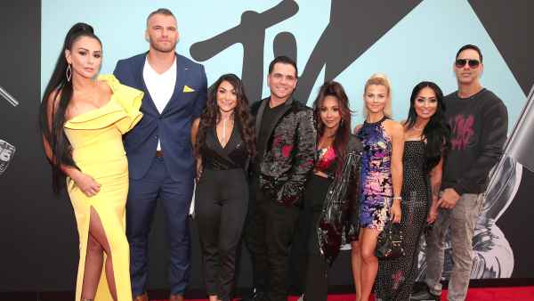 Cast and Boyfriends of Jersey Shore Red Carpet VMAs 2019
