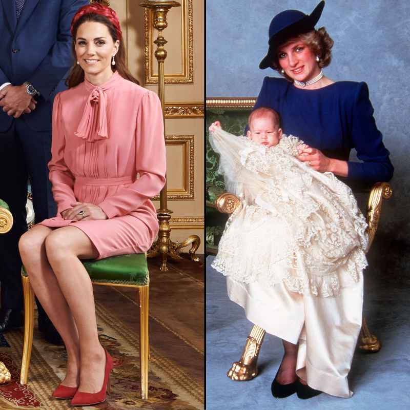 Younger Royals Honored Princess Diana Catherine Duchess of Cambridge Princess Diana Holding Baby Prince Harry Christening