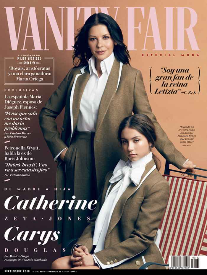 Catherine Zeta-Jones and Cary Zeta Douglas Twinning Vanity Fair Spain September 2019
