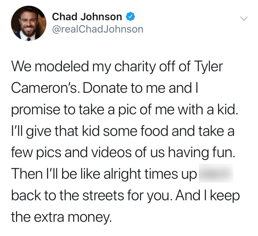 Chad Johnson Slams Bachelor Nation Twitter