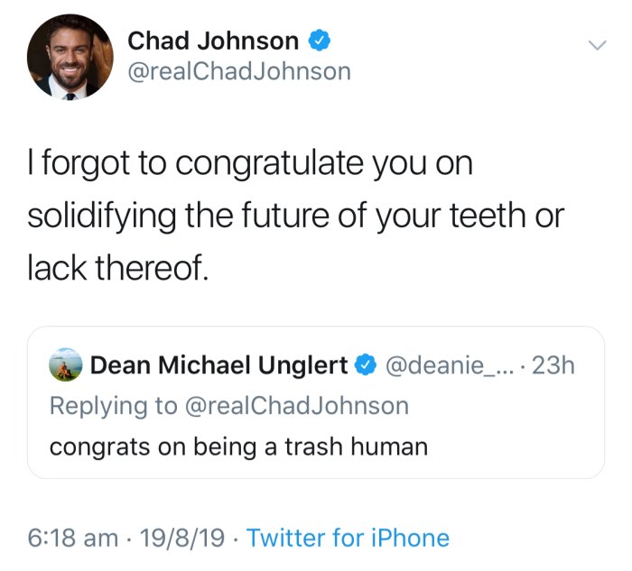 Chad Johnson Slams Bachelor Nation Favorites in Twitter Rant