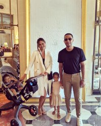 Chrissy Teigen 25 Things You Don't Know Family Photo With John Legend, Luna and Miles