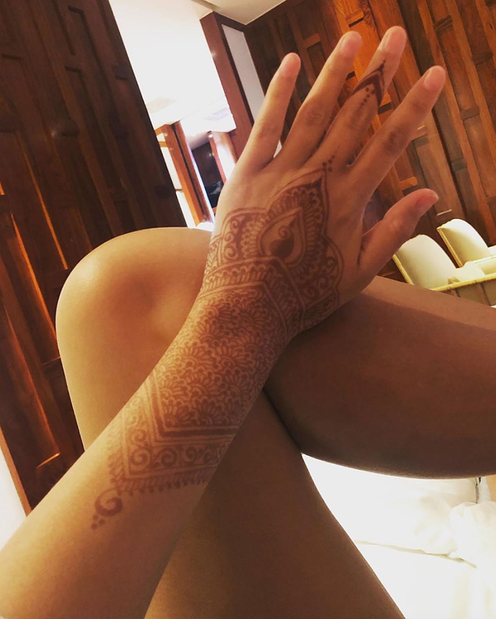 Chrissy Teigen, John Legend and Luna Get Henna Tattoos Instagram