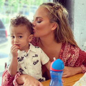 Chrissy Teigen Kisses Miles