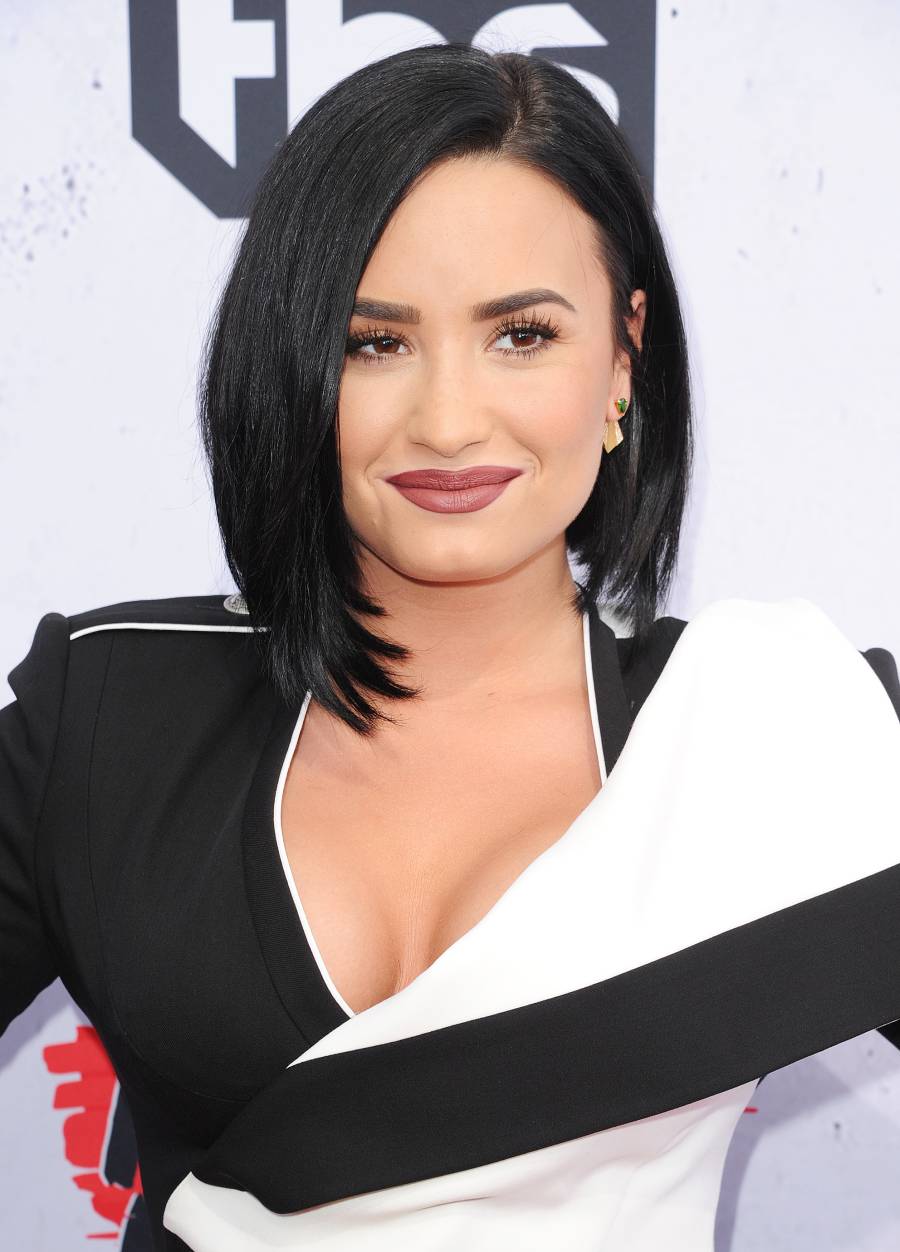 Demi Lovato Short Black Hair April 3, 2016
