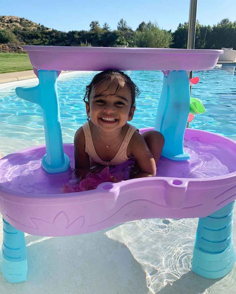 Dream Kardashian in a Swimming Pool Instagram Photo