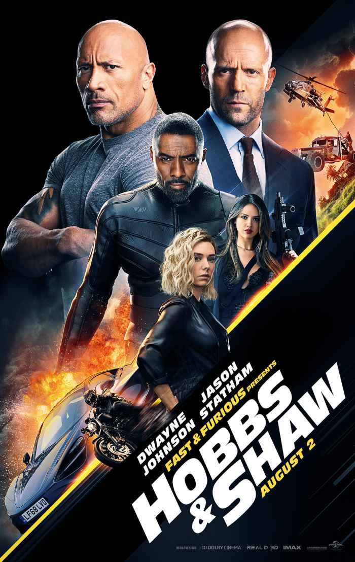 Fast Furious Presents Hobbs Shaw Movie Poster One Sheet Dwayne Johnson Jason Statham