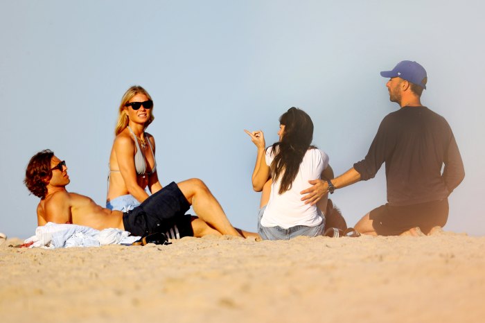 Gwyneth and Brad Hit the Beach With Chris and Dakota