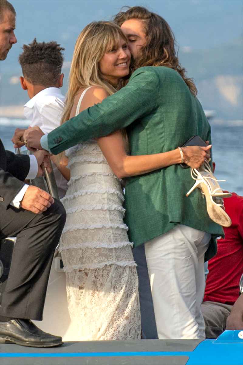 Heidi Klum and husband Tom Kaulitz seemingly celebrate festivities leading up to their second wedding ceremony in Capri, Italy