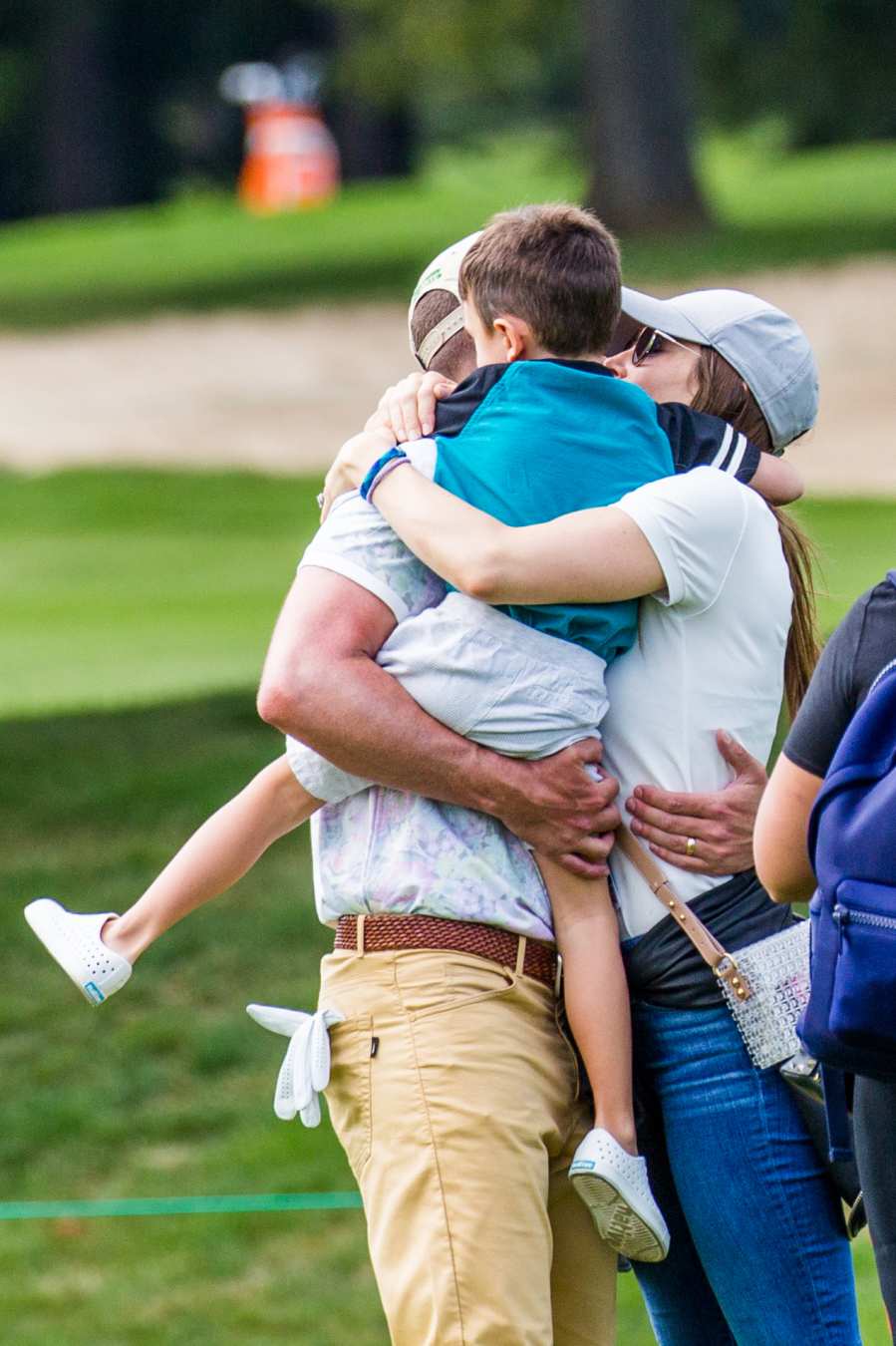 Justin Timberlake Jessica Biel With Son Silas at Golf Course