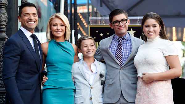 Kelly Ripa, Mark Consuelos and Family October 12, 2015