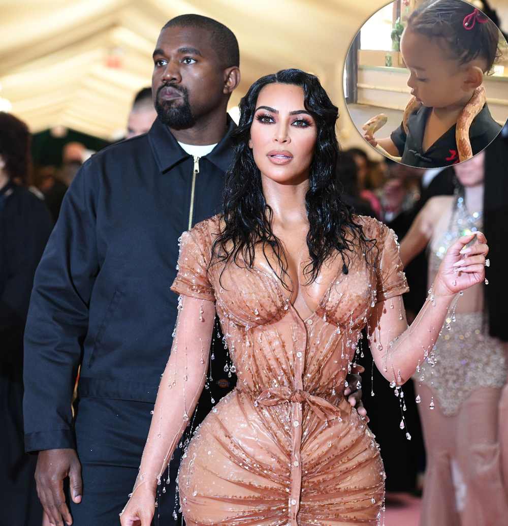 Kim Kardashian and Kanye West’s Daughter Chicago Holds Snake