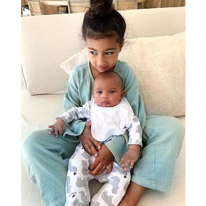 Kim Kardashian Shares 1st Pic Daughter North Son Psalm