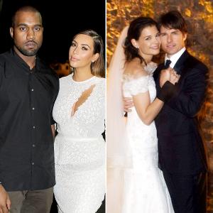 Kim-Kardashian-and-Kanye-West-and-Tom-Cruise-and-Katie-Holmes-weddings