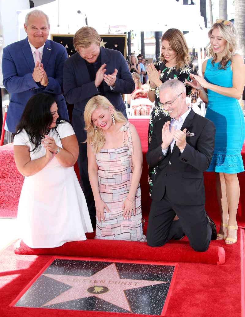 Kirsten Dunst Jesse Plemmons Introduce Son Ennis Walk of Fame Ceremony