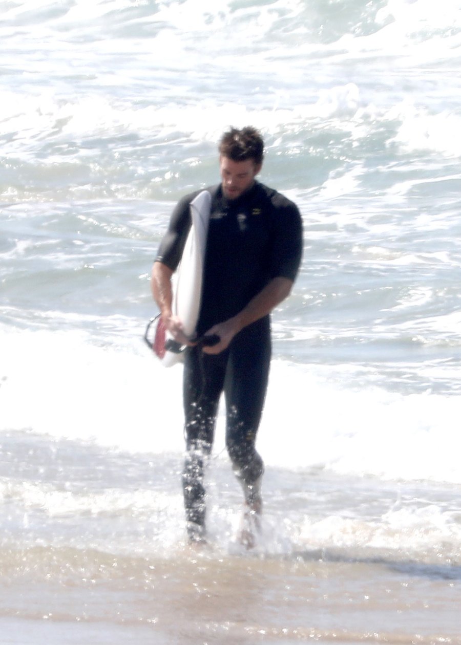Liam Hemsworth Goes Surfing With Brother Chris After Miley Cyrus Split
